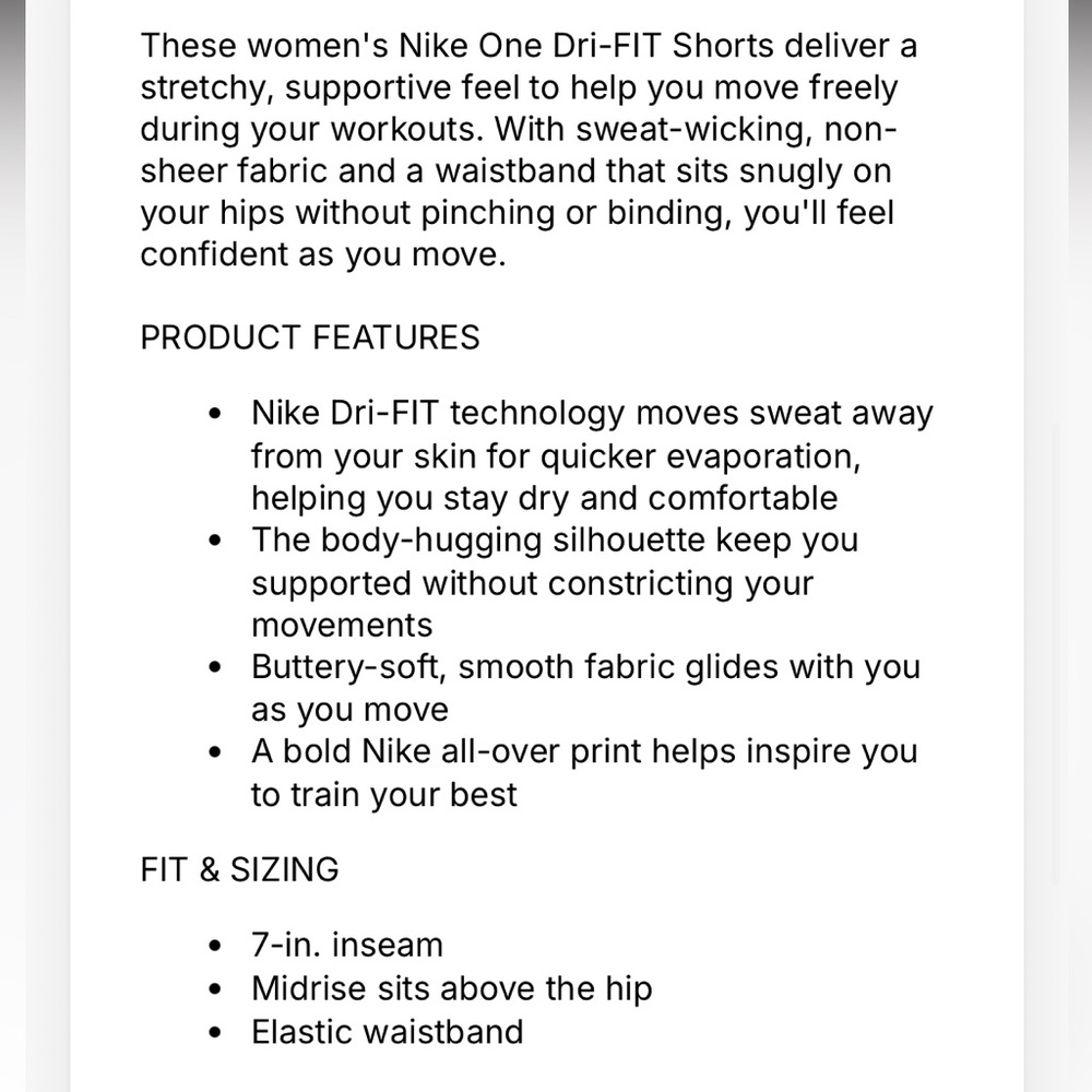 B20 Nike Midrise Bike Shorts - Picture 6 of 6
